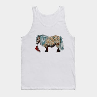 Shetland pony with a sneaker Tank Top